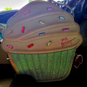 Betsy Johnson Gem and Glitter, Cupcake Insulated Lunch Bag Tote.